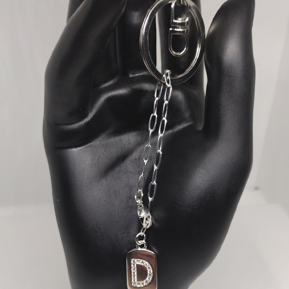 None Accessories - Elegant Silver Keychain with Stylish ‘D’ Pendant – Perfect Gift